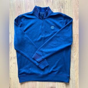 Under Armour Oak Hill CC Cold Gear 1/4 Zip Mens Large Blue Long Sleeve Pullover